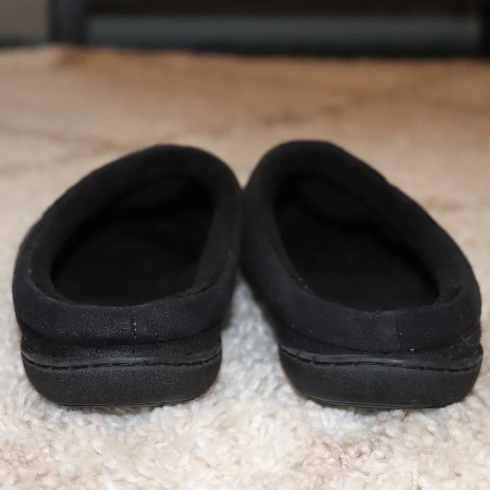 Mens New York Ranger Black Scuff Embroidered Logo Memory Foam Slipper Size XL - Picture 14 of 15